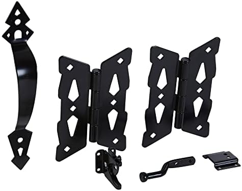 National Hardware N109-300 Black Decorative Butterfly Hinge Gate Kit