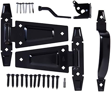 National Hardware N214-092 7-12 Black Rustic Gate Kit 1