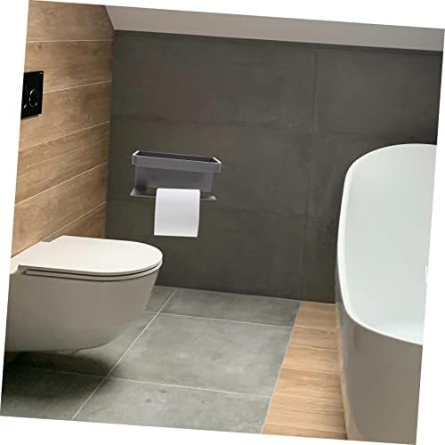 Bathroom Toilet Paper Holder with Shelf Wall Mount