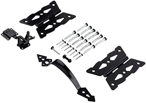 National Hardware N109-300 Black Decorative Butterfly Hinge Gate Kit