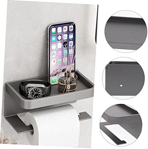 Gadpiparty Wall-Mounted Toilet Paper Holder with Shelf
