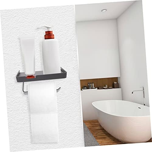Stainless Steel Toilet Paper Holder with Shelf - Wall Mount