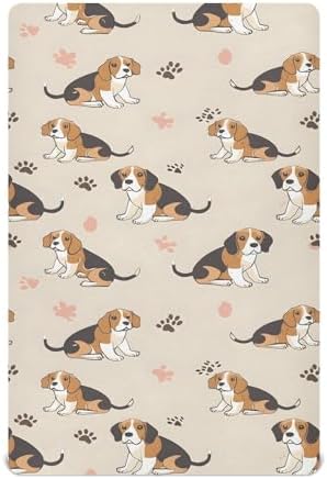ALAZA Beagle Crib Sheets for Baby Girls and Boys