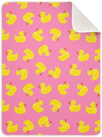 SHJI Baby Swaddle Blanket with Rubber Duck Design