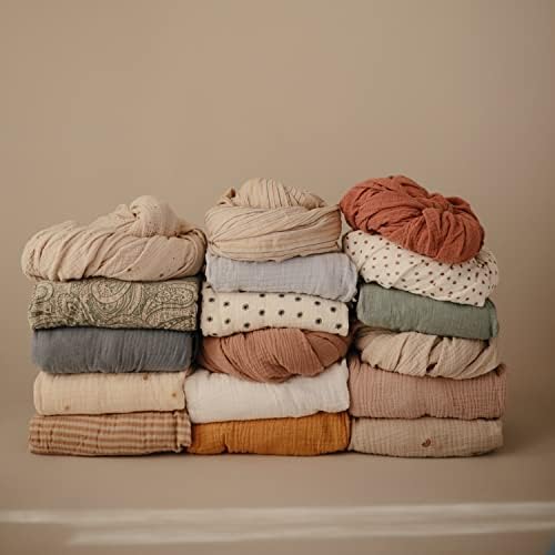 Mushie Extra Soft Muslin Mini Crib Sheet Retro Stripe
