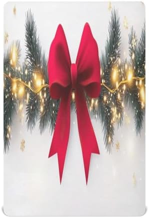 Wassud Christmas Garland Red Bow Crib Sheets Pack