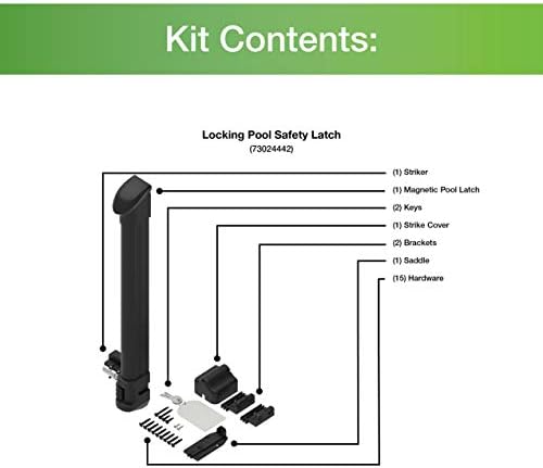 Barrette Outdoor Living 73024442 Black Locking Pool Latch 1