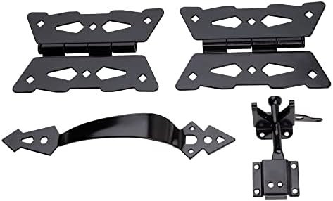 National Hardware N109-300 Black Decorative Butterfly Hinge Gate Kit