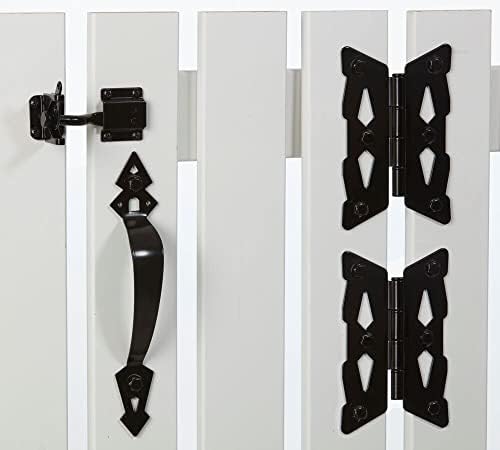 National Hardware N109-300 Black Decorative Butterfly Hinge Gate Kit