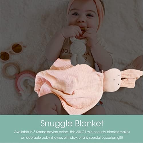 AliOli Cuddle Bunny Security Blanket - Soft Muslin for Babies