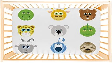 ANGELJUAN Crib Sheet Set of 28x52x8 Animal Cartoon Design