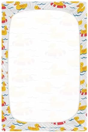 ALAZA Duck Crib Sheets for Baby Girls and Boys