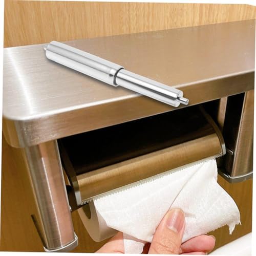 Cabilock 4pcs Stainless Steel Toilet Paper Holder Retractable Rollers