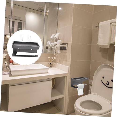 Gadpiparty Wall-Mounted Toilet Paper Holder with Shelf 1
