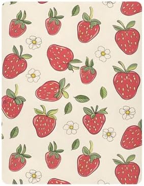 ALAZA Strawberry Berry Crib Sheets for Girls and Boys