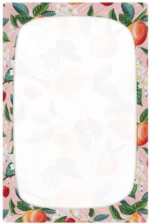ALAZA Peach Tropical Fruit Crib Sheets for Girls and Boys