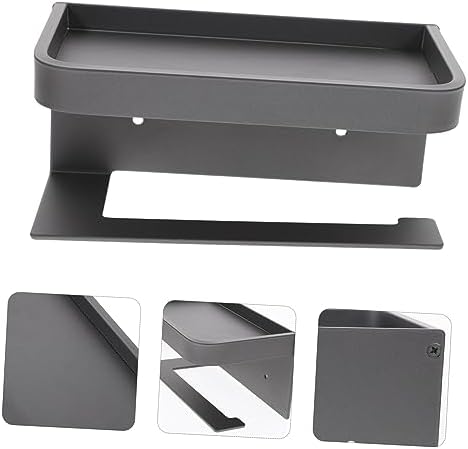 WATIIFUFU Toilet Paper Holder with Shelf Wall Mounted