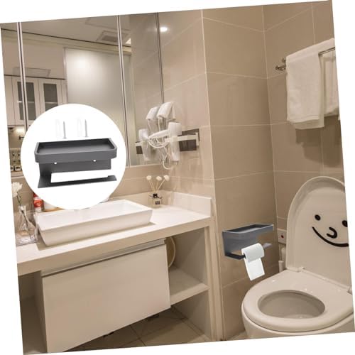 NULYLU Wall-Mounted Toilet Paper Holder with Shelf