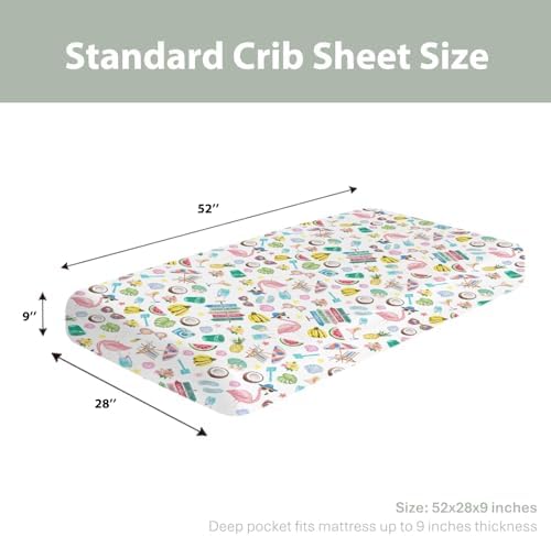 Surf Beach Summer Baby Crib Sheets 28x52