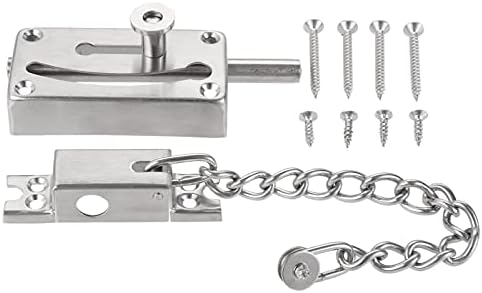 SHAUNI Heavy Duty Gate Latch with Anti-Theft Chain and Screw Hardware
