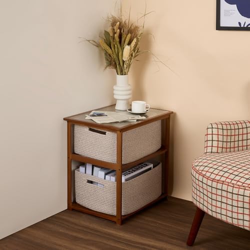 MiniArk 4-Pack Woven Rope Storage Baskets 17x13x75