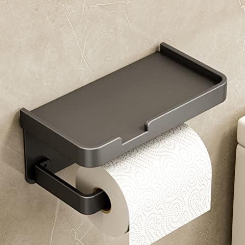 Angoily Toilet Paper Holder with Shelf and Tissue Storage
