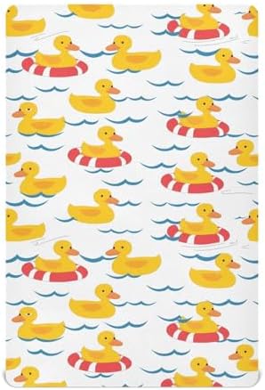 ALAZA Duck Crib Sheets for Baby Girls and Boys