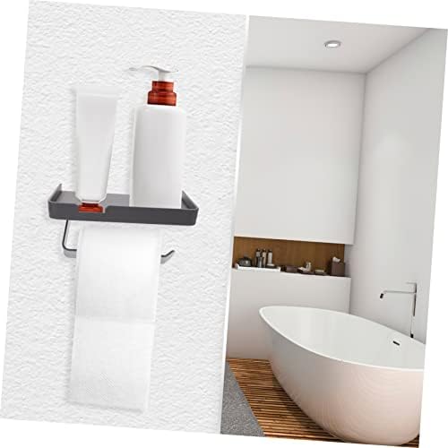 Garneck Dual-Use Toilet Paper Holder with Storage Shelf