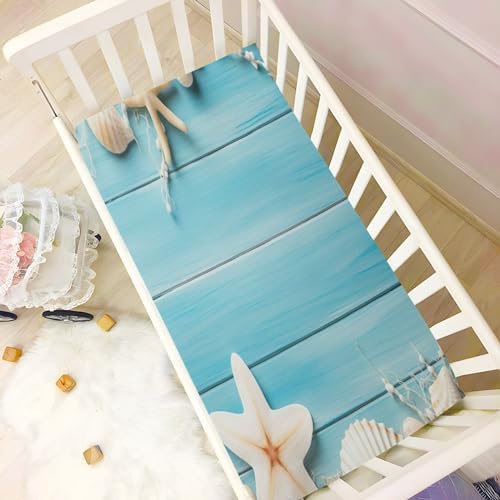 Wassud Beach Theme Crib Sheets for Boys Girls 1