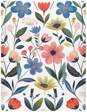 Wassud Colorful Flowers Crib Sheets Set 1
