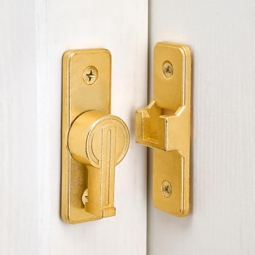 90 Degree Barn Door Latch Lock with Enhanced Security - 2 Pack
