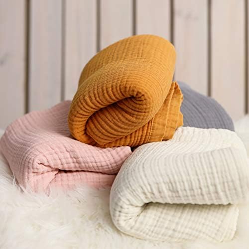 Migaloo Muslin Blanket - 4 Layers 100 Cotton Tangerine
