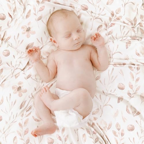 GRSSDER Swaddle Blankets 2 Pack Super Soft Jersey Knit for Baby Girls