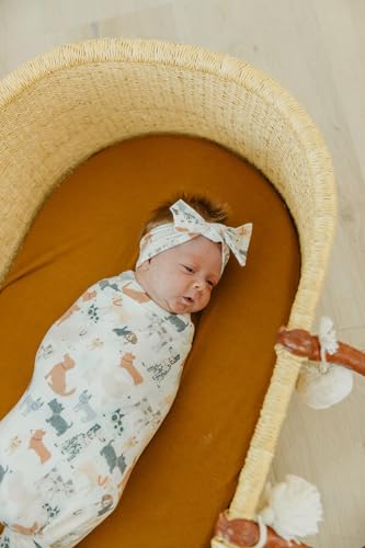 Copper Pearl Swaddle Blanket - Soft Stretchy Receiving Blanket for Baby