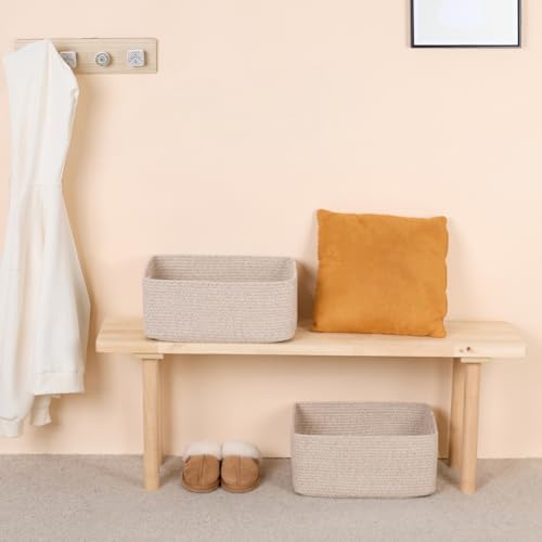 MiniArk 4-Pack Woven Rope Storage Baskets 17x13x75