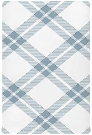 KICPOAY Plaid Crib Sheets for Baby Toddler