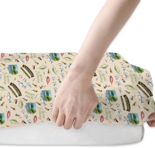 Fishing Lovers Baby Crib Sheets 52x28 Inch