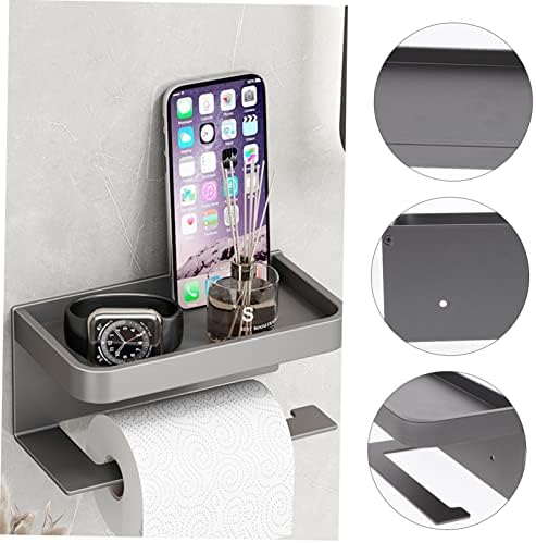 DOITOOL Wall-Mounted Toilet Paper Holder with Shelf