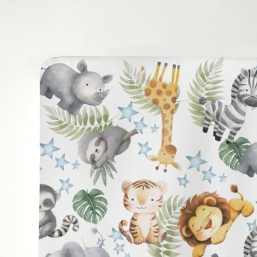 Jungle Friends Crib Sheets for Boy Girl 52x28 1