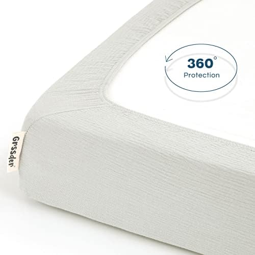 GRSSDER Muslin Crib Sheets 2 Pack 100 Cotton for Boys and Girls