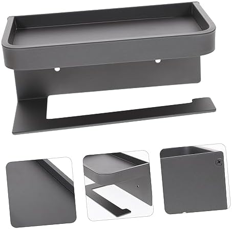 WHAMVOX Toilet Paper Holder with Shelf Wall Mount
