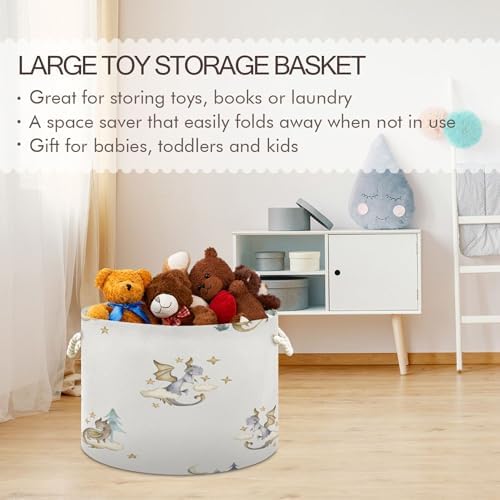 Xigua Extra Large Cotton Rope Storage Basket with Handles