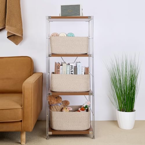 MiniArk 4-Pack Woven Rope Storage Baskets 17x13x75