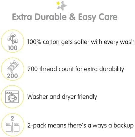 BreathableBaby Cotton Percale Fitted Sheet 2-Pack