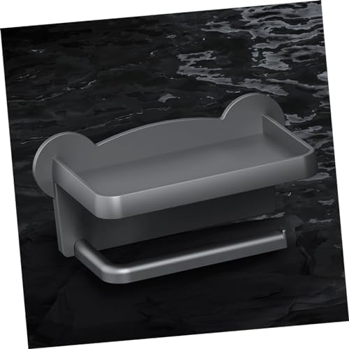 ETHZZLE Toilet Paper Holder with Shelf Wall Mount Dual Convenience