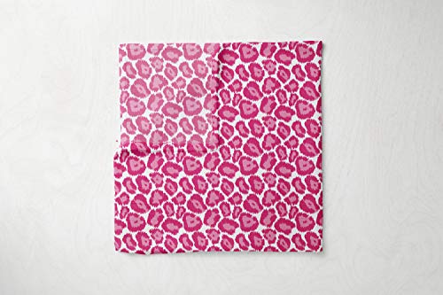 Bacati Ikat Swaddle Blankets Set of 4 Dots Leopard Pink Grey
