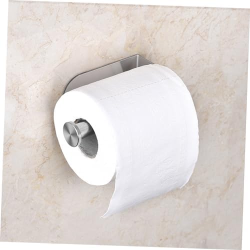 Homoyoyo Self-Adhesive Stainless Steel Paper Roll Holder for Bathroom