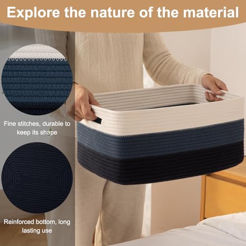 2-Pack Woven Storage Baskets for Shelves and Closets