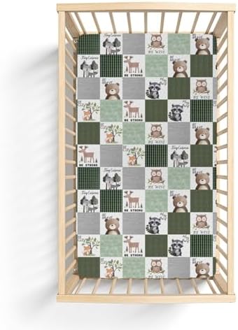 Cute Forest Animal Crib Sheets 52x28 Inch Fitted Mattress Cover