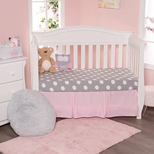 2 Pack Fitted Crib Sheets for Girls in Pink and Purple Designs